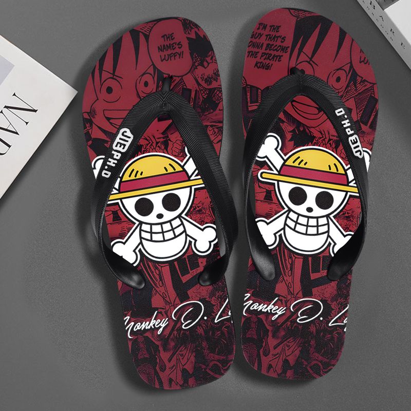 ワンピース新作アニメビーチサンダル滑り止め耐摩耗性屋外夏用軽 - Summer Clothing Wholesale のレビューと価格