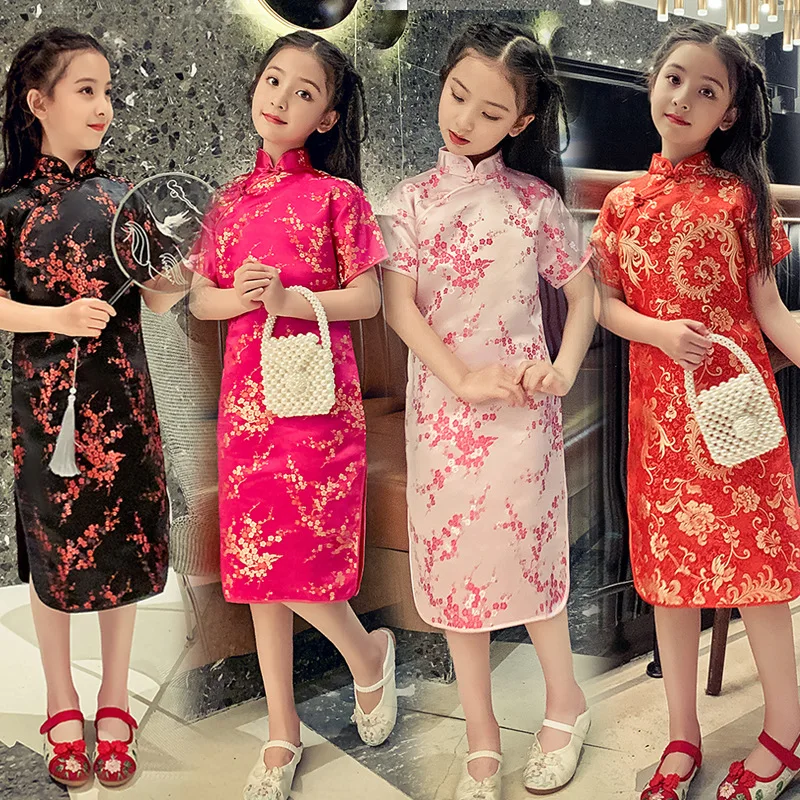 女の子のための中国風チャイナドレス,モダンなイブニングドレス - Summer Clothing Wraps のレビューと価格