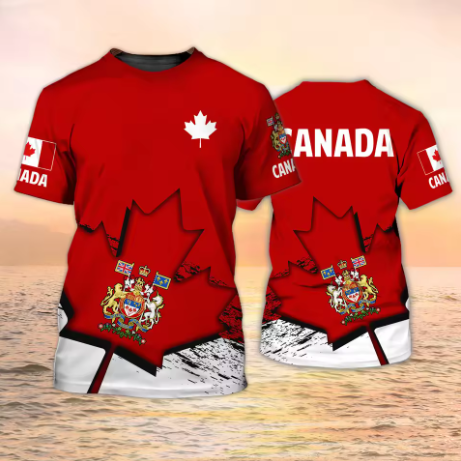 カナダTシャツ カナダ国旗エンブレム メープルリーフ 3Dプ - Summer Clothing Women Canada のレビューと価格