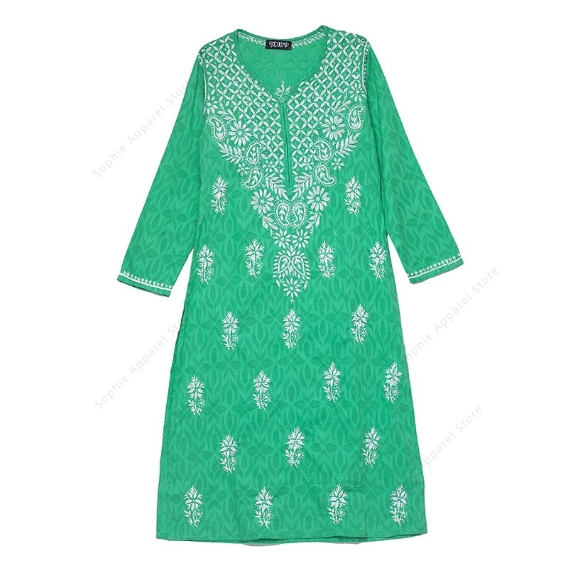 女性の刺繍クルティ インド/パキスタン チュニック トップ - Summer Clothing Pakistan のレビューと価格