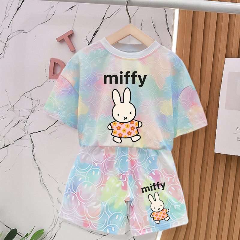 ミッフィーウサギの夏服セット女の赤ちゃん服かわいいプリントタ - Summer Clothing Baby Girl のレビューと価格