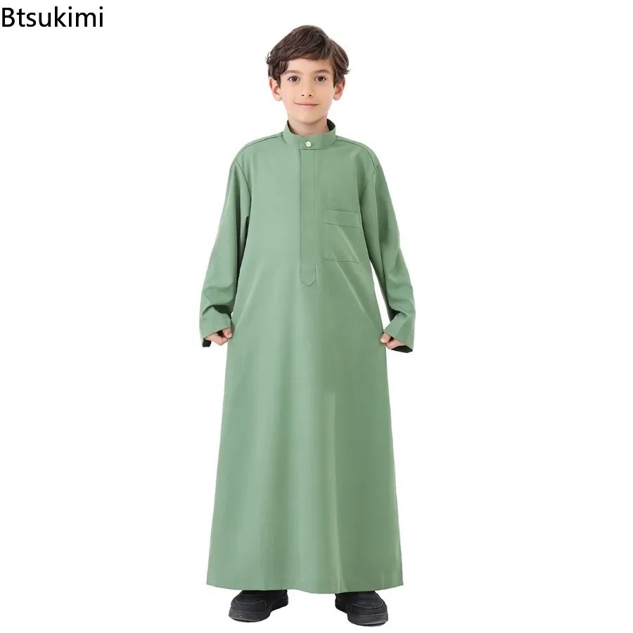 子供のための無地の長袖カフタン,イスラム教徒のファッション, - Summer Clothing Pakistan のレビューと価格