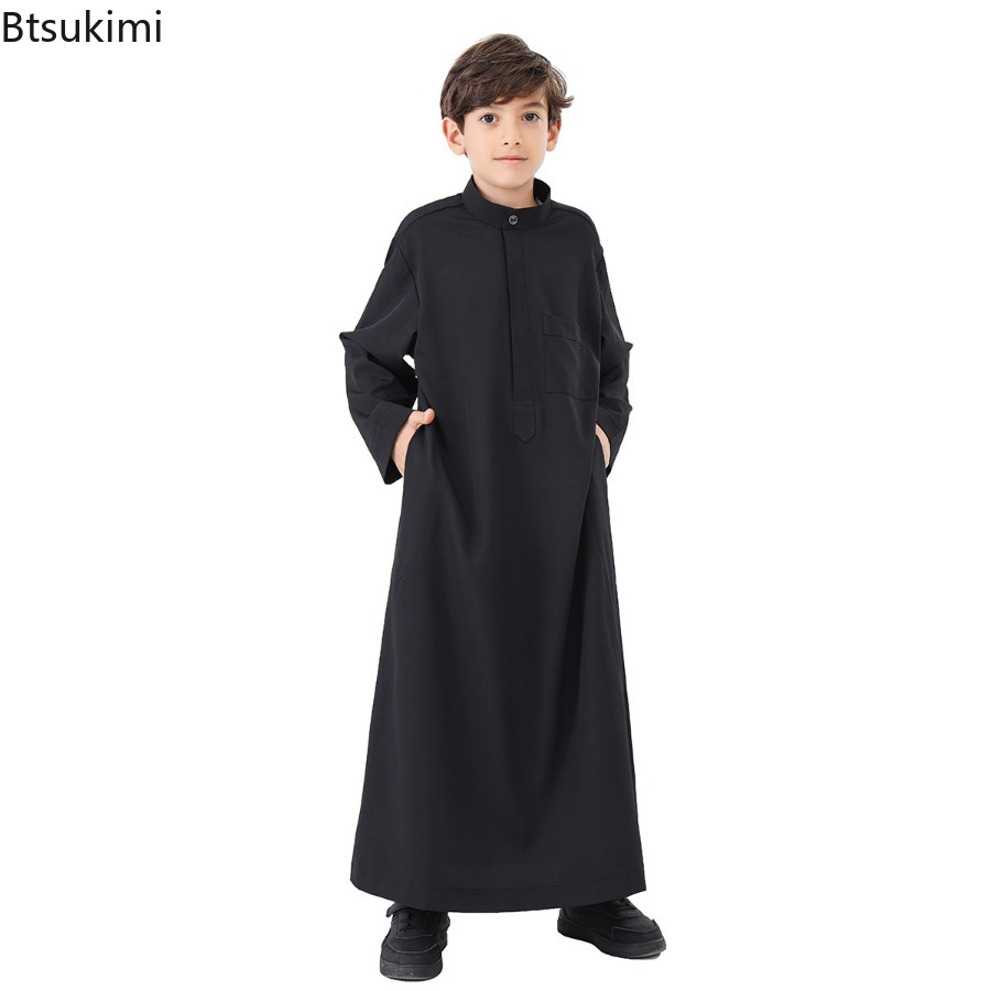 子供のための無地の長袖カフタン,イスラム教徒のファッション, - Summer Clothing Pakistan のレビューと価格