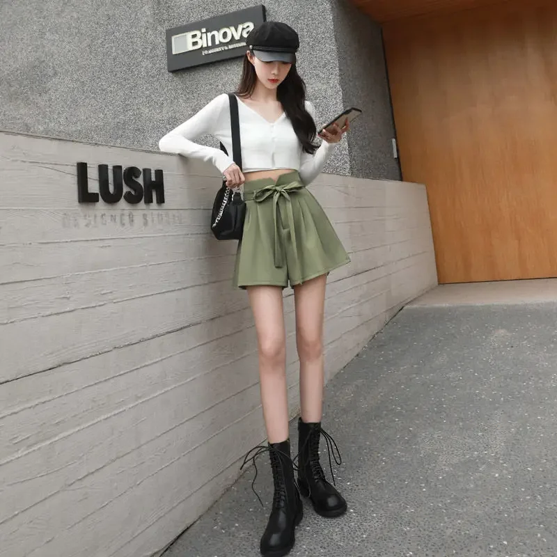 カスタマイズ可能な韓国風レディースショートパンツ、ハイウエス - Summer Clothing Wholesale のレビューと価格
