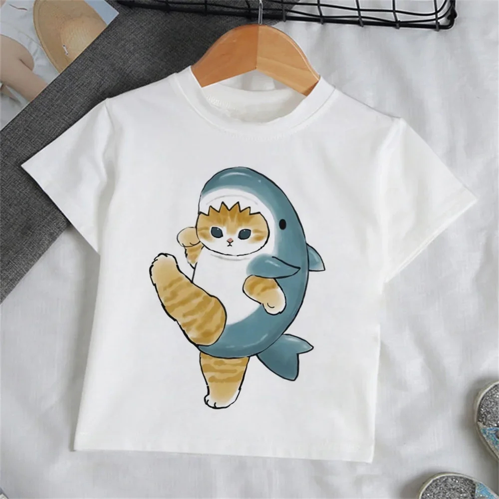 子供服 女の子用 カートゥーン猫柄Tシャツ 半袖 ベビーサマ - Summer Clothing Baby Girl のレビューと価格