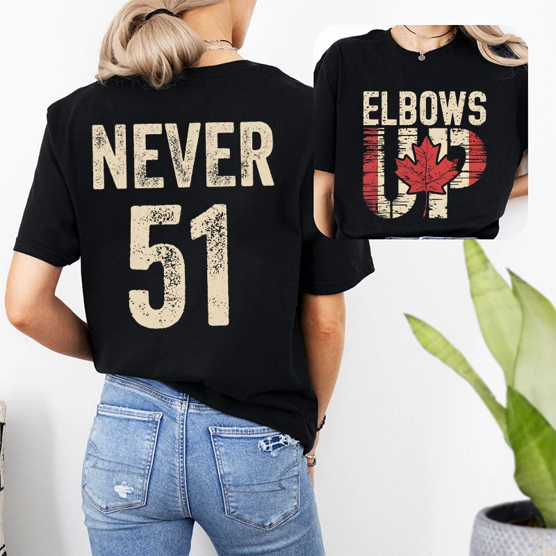 レトロ肘アップ決して 51 カナダプリント女性 Tシャツカジ - Summer Clothing Women Canada のレビューと価格