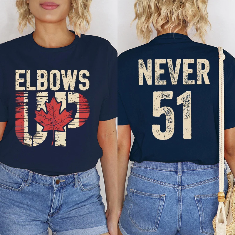 レトロ肘アップ決して 51 カナダプリント女性 Tシャツカジ - Summer Clothing Women Canada のレビューと価格