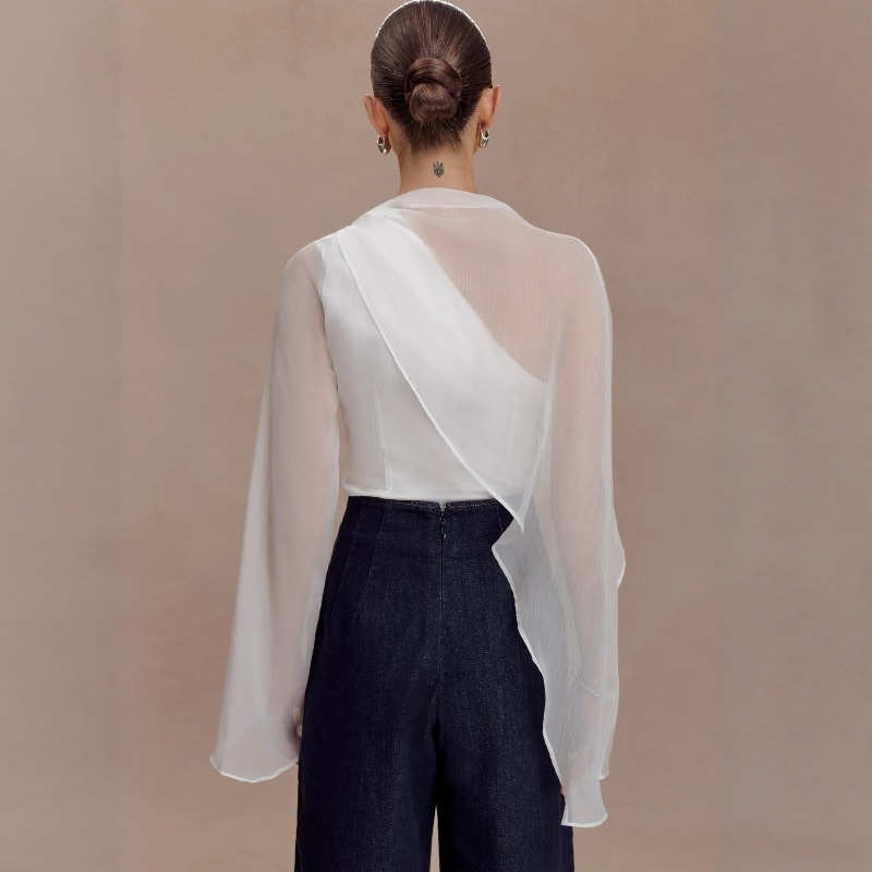 ヨーロッパ系アメリカ人女性服 新しいシフォンシャツ 不規則な - Summer Clothing Wholesale のレビューと価格