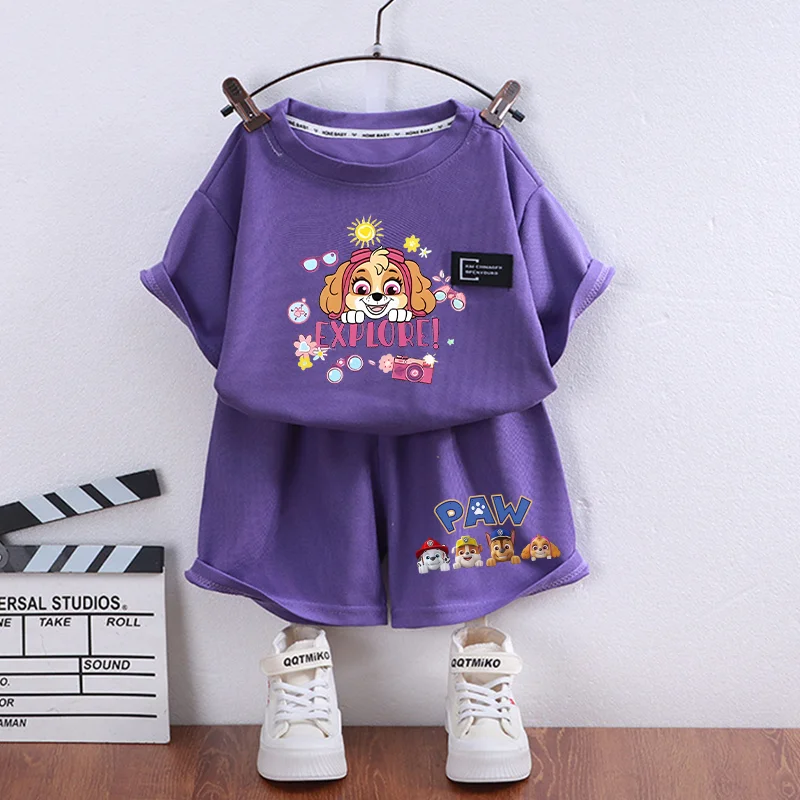 2ピース パウ・パトロール Tシャツ チェイス スカイ 子供 - Summer Clothing Baby Girl のレビューと価格