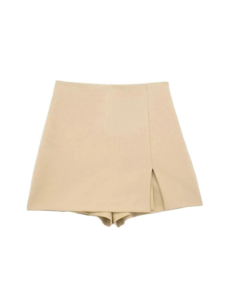 女性用フロントスリットショートスカート、サイドジッパー付き、 - Summer Zara のレビューと価格