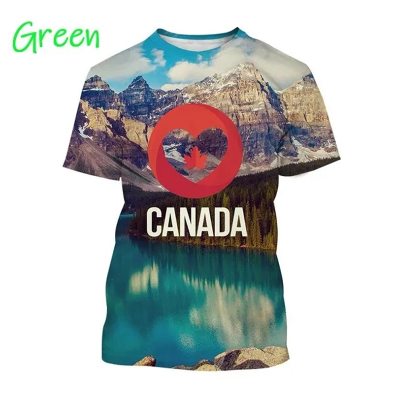 私は男性と女性のためのカナダ国旗のグラフィックTシャツ,ユニ - Summer Clothing Women Canada のレビューと価格