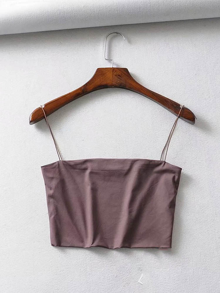 2022 夏の女性のクロップトップセクシーな弾性綿キャミソー - Summer Zara のレビューと価格
