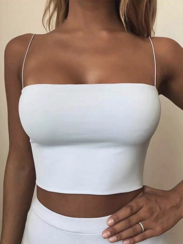 2022 夏の女性のクロップトップセクシーな弾性綿キャミソー - Summer Zara のレビューと価格